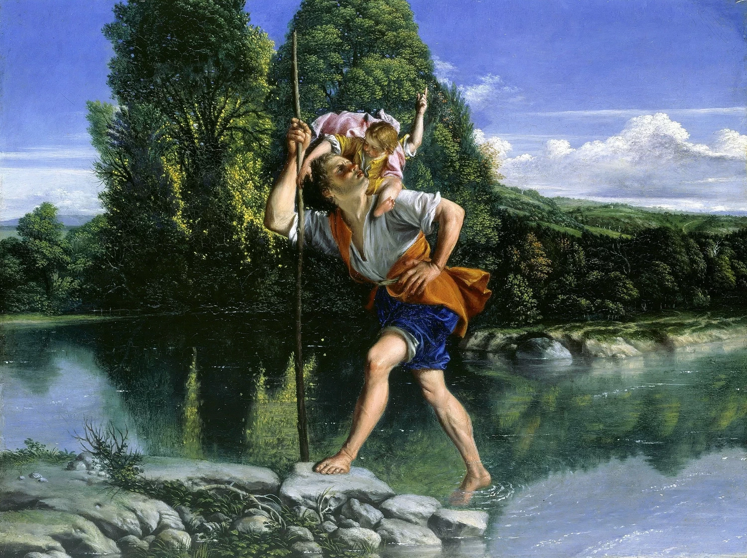 Paesaggio con san cristoforo - Staatliche Museen, Berlin